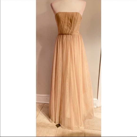 Windsor Tulle Gown Taupe - Picture 2 of 4